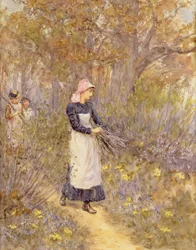 Holz für die Mutter sammeln